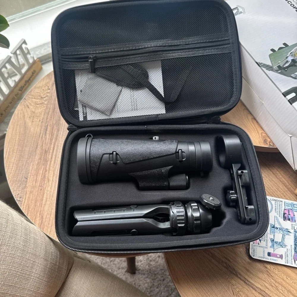 Monocular waterproof telescope 12x 50 hd with tripod